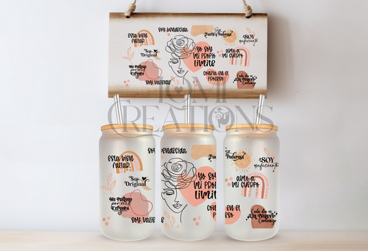 Yo soy mi propio Limite 16 Oz frosted glass